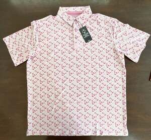 Pins & Aces Ham N' Egg Golf Polo Size XXL Pink Egg and Ham Print